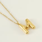 Gold color / 1 Piece Simple Series Simple Letter M Stainless Steel  Gold Color Women's Pendant Necklaces Picture13